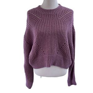 Elizabeth And James Sparkle Drop Shoulder Crewneck Knit Sweater Large